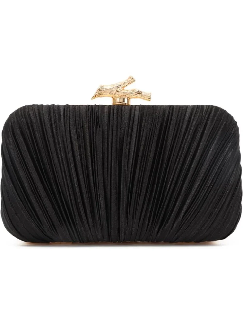 👜 Women's Black Evening Bag Pleated Clutch Bag with Chain for Wedding Party